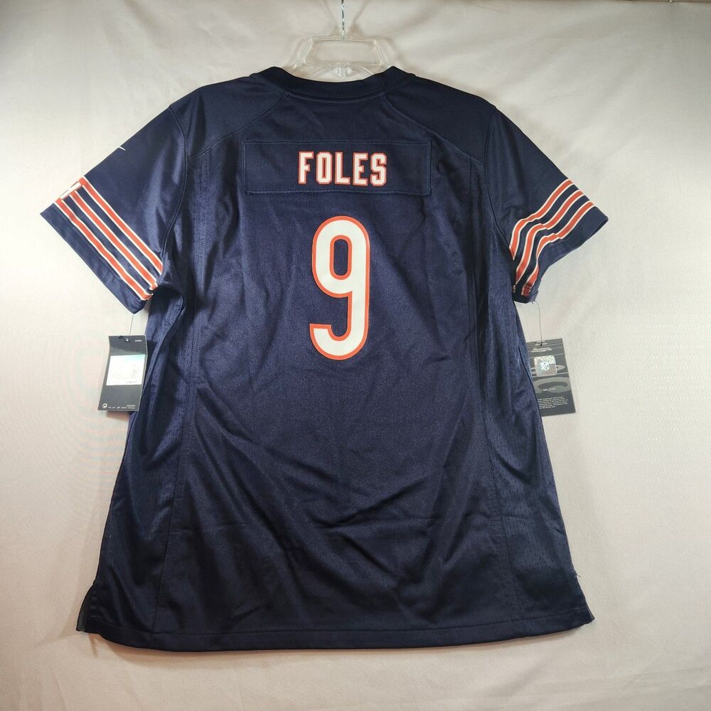 Chicago Bear Nick Foles #9 Jersey NFL Nike On Field Women’s Size XL Blue NWT